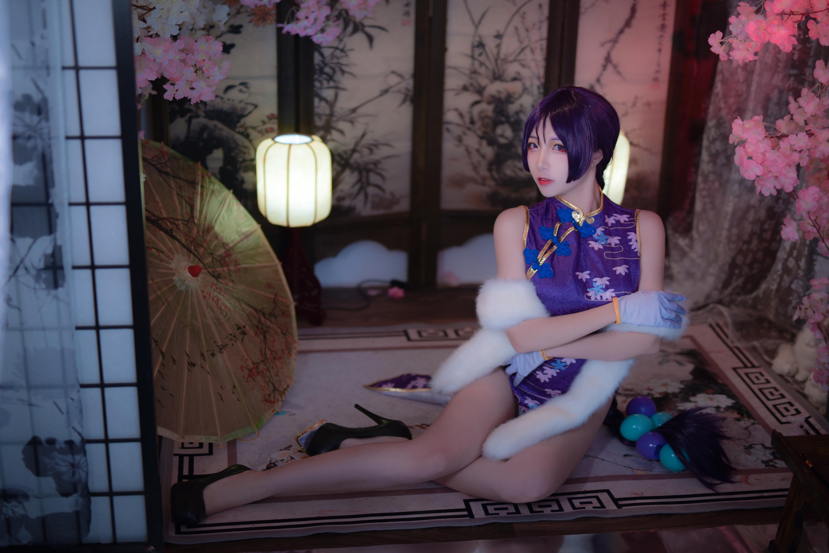 图片[1]-二佐Nisa – NO.041 二佐 旗袍本 fate奶光旗袍 [20P]-XikXak